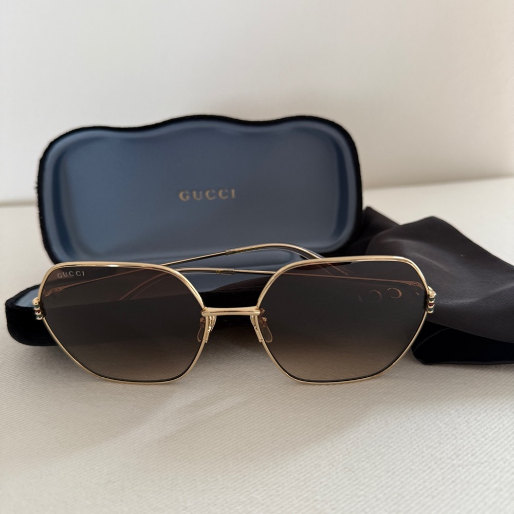 Gucci Women's Sunglasses with Gold Frame GG1285SA
